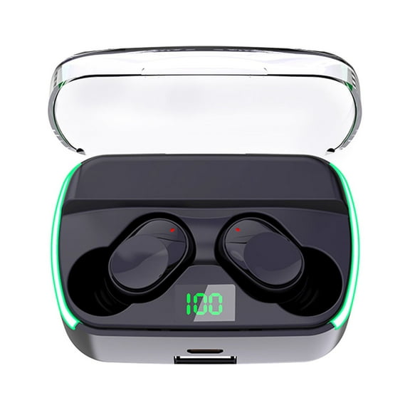 asxite Bluetooth Headphones,5.3 Digital Display Wireless Bluetooth Headset Cool Breathing Noise Cancellation HiFi Sound Quality Can Be Used As A Rechargeable Treasure,Black