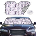 thumbnail image 3 of Lsque Lavender Flowers Car Windshield Sun Shade | Accordion Folding Style Auto Shade for Car Truck SUV Van | Blocks UV Rays Sun Visor Protector | Small, 3 of 7