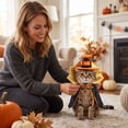 thumbnail image 5 of Halloween Pet Costume Set Adjustable Decor Top Hat & Cloak Holiday Cosplay Dress‑up Outfit Photo Prop for Cats and Small Dogs, 5 of 6