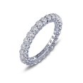 thumbnail image 3 of Lafonn Classic Sterling Silver Platinum Plated Lassire Simulated Diamond Ring (1.35 CTTW), 3 of 5