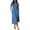 Blue, variant on QingYiHua T Shirt Dresses for Women 2025 with Pockets,Womens Summer Dresses Short Sleeve Crewneck Front Slit Vacation Long Dresses