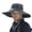 Dark Gray, variant on gcong Solar Fan Hat, Wide Brim Solar Fan Outdoor Fishing Hat Sun Hat for Men Women Fishing Hats, UPF 50+