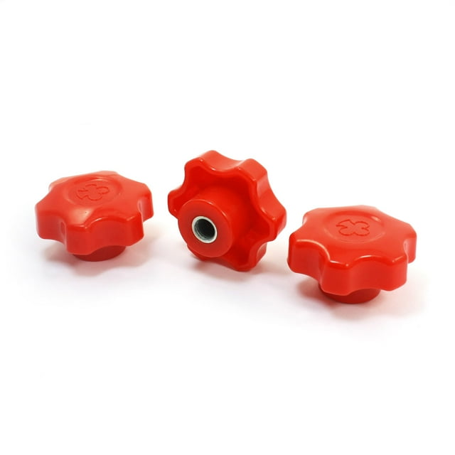 Reemplazo de perilla de sujeción hexagonal de 60 mm de diámetro con rosca hembra M12, 3 piezas