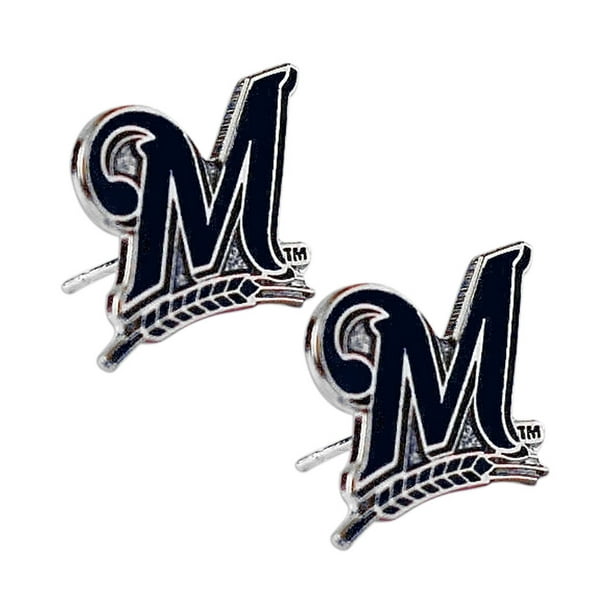 MLB Milwaukee Brewers "M" Logo de l'Équipe Sportive Post Stud Logo Boucle d'Oreille Ensemble Charme
