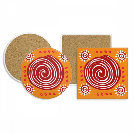 

Red Screw Mexico Totems Ancient Civilization Coaster Cup Mug Holder Absorbent Stone Cork Base Set