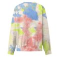 thumbnail image 5 of kaondbfi Hoodless Sweatshirts for Delicate Women Tie Dye Sweatshirt Casual Long Sleeve Crewneck Pullover Shirts Womens Summer Fall Fashion Tops, 5 of 5