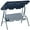 Blue, variant on Outsunny 3-Seat Patio Swing, Outdoor Swing with Adjustable Canopy