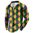 thumbnail image 1 of WEAIXIMIUNG Carnaval Homme Printemps et Été Fermeture Éclair Carnaval Manches Longues Col Rabattu Imprimé Complet T-Shirt de Fête, 1 of 4