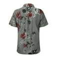 thumbnail image 4 of Birdeem Chemises d'Été pour Femmes, Hauts à Manches Courtes Col à Revers avec Boutons Imprimé Floral, 4 of 5