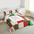 thumbnail image 3 of Manfei Personalized Initial H Full Size Comforter Sets for Kids Boys Girls, Merry Christmas Bedding Comforter Set, Gingerbread Lollipop Plaid Bedding Sets, Ultra Soft Home Decor, Reversible 3-Piece, 3 of 8
