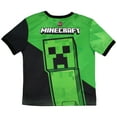 thumbnail image 6 of Minecraft Creeper Boys Athletic Gamer Top Graphic Tee Shirt 2 Pack, Sizes 4-16, 6 of 8
