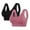 Hot Pink, variant on 2 PC Sports Bras for Women Plus Size High Support Large Bust Padded Bra Cute Breathable Wirefree Workout Yoga Bra