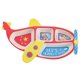 thumbnail image 1 of 3-Piece Children's Dinnerware Set Bamboo Fiber Divided Plates Spoon Fork Toddler Utensils Self-Feeding Red, 1 of 5