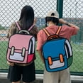 thumbnail image 3 of For Creative Women 2D Drawing Backpack Cartoon School Bag Comic Bookbag for Teenager Girls, 3 of 5