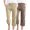 C-Khaki, variant on Wlynlyn 2 Pack Capri Pants for Women Cotton Linen Casual Summer Straight Wide Leg Loose Drawstring Elastic Waist Cropped Trouser