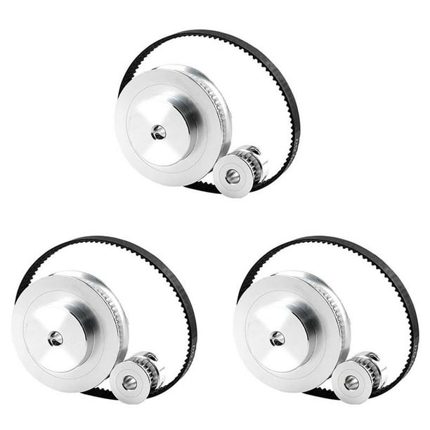 3X Polea de Correa de Distribución GT2 60 Dientes 20 Dientes 5 mm Reducción 1: 3 de Correa 6 mm
