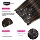 thumbnail image 4 of Extensiones de cabello con clip FIPOHIRA, naturales, de negro a castaño, 4 of 9