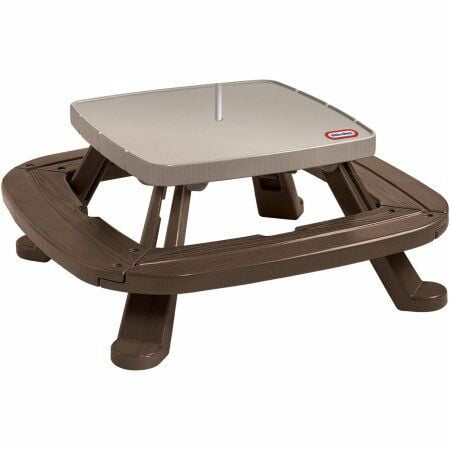 Little Tikes Fold n Store Picnic Table with Market Umbre W