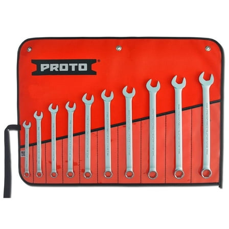Proto Full Polish Metric Combination Asd 6 Point Wrench Set 10Pc