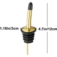 thumbnail image 4 of 6 Pcs Liquor Pour Spouts Set. Stainless Steel Liquor Bottle Pourers with Rubber Dust Caps. for Pours Liquid. Olive Oil. Wine. Vinegar (Gold), 4 of 5
