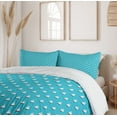 thumbnail image 6 of Ambesonne Nautical Duvet Cover Set, Sailboats Floating Sea, 2-Calking, Sky Blue White Brown, 6 of 7