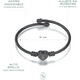 thumbnail image 3 of Pulseras de mujer personalizadas con inicial. Accesorios y regalos para mujer elegantes y resistentes Xtellar negro, 3 of 4