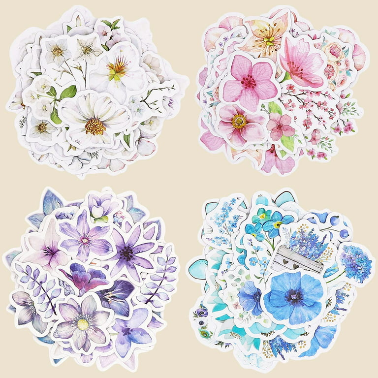 Scrapbooking Stickers Flowers  Junk Journal Flower Stickers