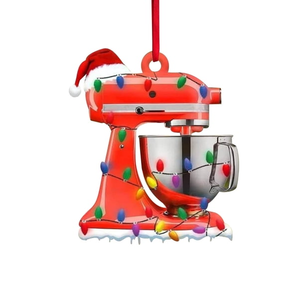 Adornos navideños para batidas de horno | Decoración plana de acrílico colgante 8x6,5cm | Plástico de doble cara | Retrovisor del coche y decoración del árbol | Recuerdo navideño | Resistente al