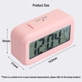 thumbnail image 3 of 1Pcs Lazy Snooze Battery Alarm Clock Mute Backlight Electronic Clock Creative Digital Clock Gift,Rose Red, 3 of 8