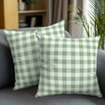 thumbnail image 2 of Throw Pillow Covers 18x18 Inch Set of 2 Sage Green Decorative Pillow Covers Green Buffalo Check Plaid Cushion Cover Pillowcase for Sofa Couch Bed Home Decor, 2 of 9