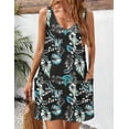thumbnail image 4 of Zeagoo Women's Casual Tshirt Dress with Pockets Summer Flowy Beach Dresses V Neck Women Sleeveless Tank Dress Short Mini Sundresses, 4 of 6