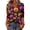 BK65_Dark Purple, variant on Halloween Shirts for Women 3/4 Sleeve V Neck Shirts Fall Funny Pumpkin Graphic Tops Spooky Season Tees Purple S