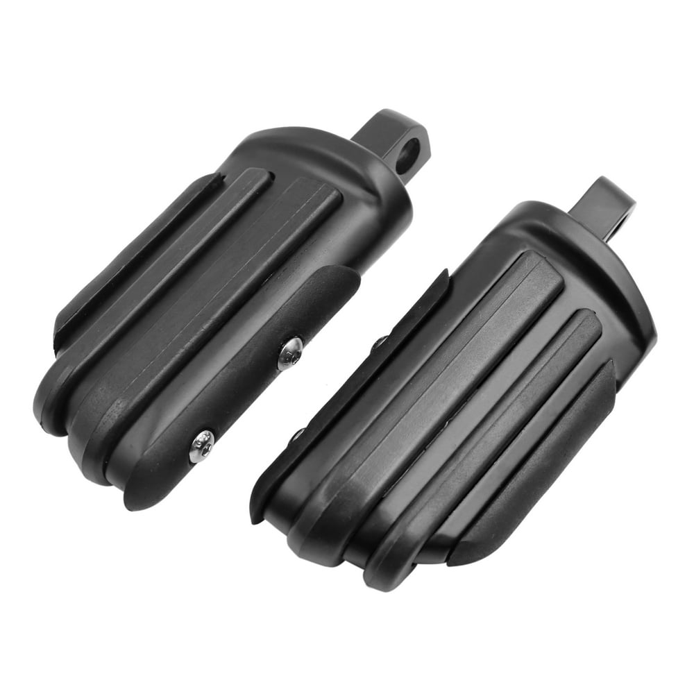 2pcs Aluminum Alloy Rubber Motorcycle Guard Foot Rest Pegs Black for