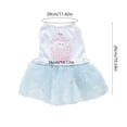 thumbnail image 3 of Easter Dog Dress Cat Tutu Outfit, White Mesh Pet Skirt for Small Dogs Cats Holiday Party Photo Shoot, Breathable Easy Wear Spring Celebration, 3 of 6