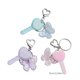 thumbnail image 3 of Portable Resin Keychain Candy Colored Heart Key Shaped Keyring with Butterfly Charm Elegant Bag Charm Wallet Accessory Purple, 3 of 4