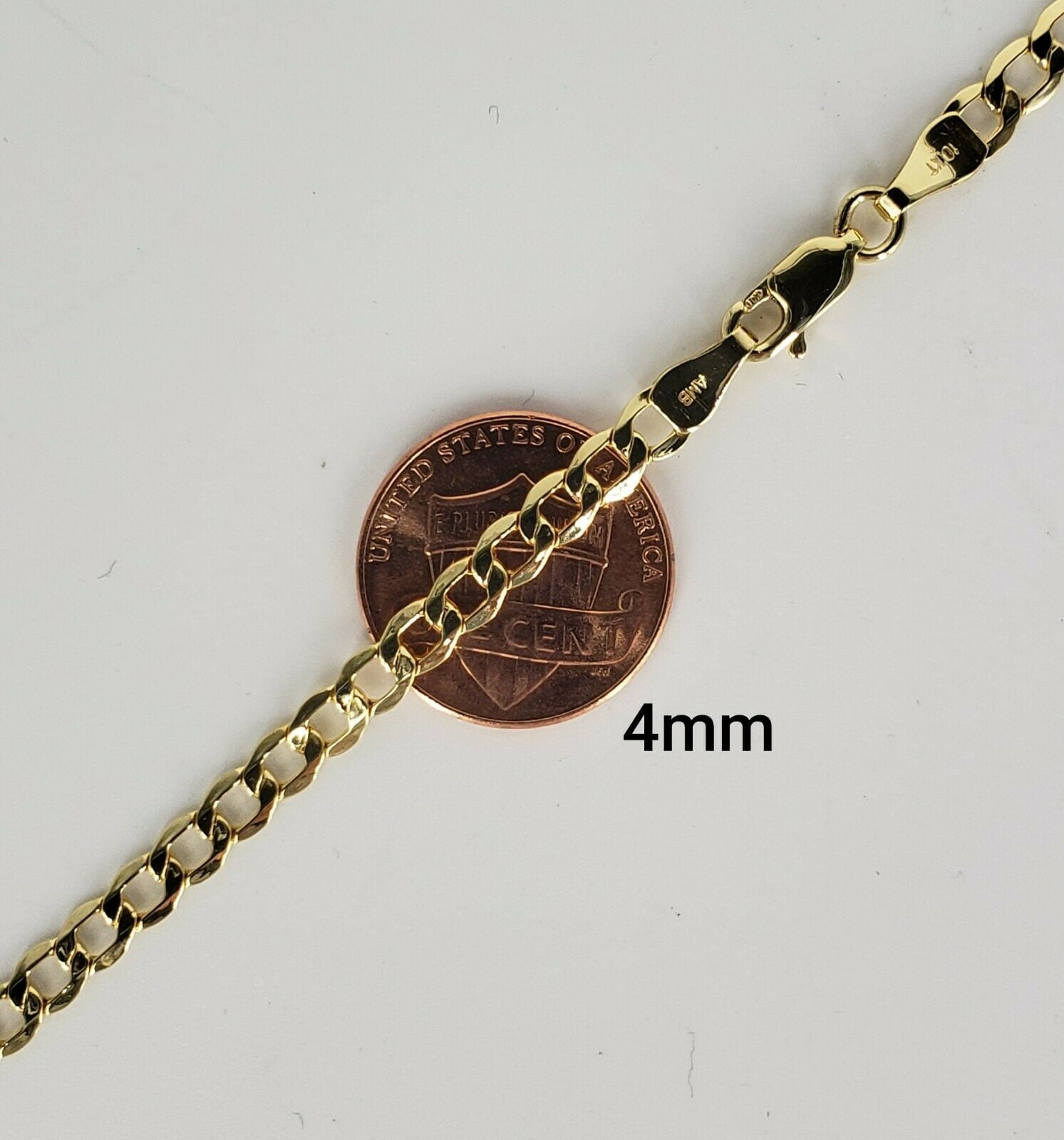 10K Yellow Gold Cuban Curb Chain 