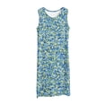 thumbnail image 2 of Juesizh Nightgowns for Women Plus Size Round Neck Loungewear Comfy Loose Casual Print Sleeveless Sleepwear, S-5XL, 2 of 6