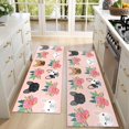 thumbnail image 4 of Kitchen Rugs Sets Of 2,Pink French Bulldog Flowers Florals Anti Fatigue Kitchen Mat Rugs Non Slip Washable,Decorative Kitchen Floor Mats for Kitchen,Sink,Laundry,17"X47", 4 of 5