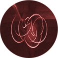 thumbnail image 1 of Ahgly Company Tapis Rond Lavable en Machine Intérieur Transitionnel Marron Chocolat, 5 Pieds Rond, 1 of 7