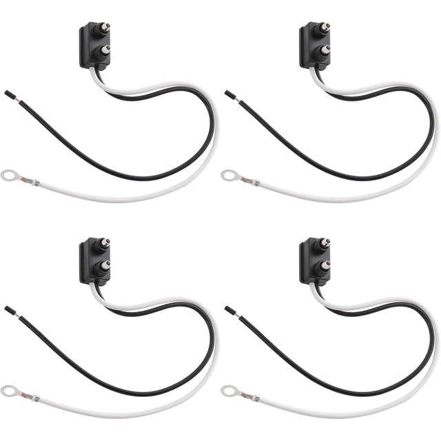 4PCS Trailer Light 2 Wire Pigtail Harness 10" Long, 2 Pin Trailer Light Connector Fits with 2" and 2.5" Side Marker/Clearance Light, 2-Wire Pigtail for Optronics Trailer Lights