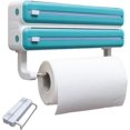 thumbnail image 1 of Aluminum Foil Dispenser - Magnetic Cling Film Dispensers | Wall-Mounted Roll Holder, Wall Mount Aluminum Foil Holder, Wrap Storage Box Dispenser with Cutter with Tissue Rack User-Friendly for Home, 1 of 1