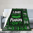 thumbnail image 6 of Pickle Blanket Super Soft Warm Pickle Fleece Blanket I Just Really Like Pickle Women Women Cozy Fluffy Lightweight Flannel Gifts Blankets for Men Adults 80"X60", 6 of 6