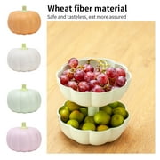 ziyahihome Plastic Fruit Tray Pumpkin Fruit Holder Double Layer Fruit Plate Pumpkin Candy Tray Pumpkin Fruit Plate - image 6 de 9