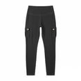 thumbnail image 4 of Women Solid Denim Yoga Pants High Waist Butt Lifting High Stretch Slim Fit Workout Sports Active Pants Dark Gray XL, 4 of 8