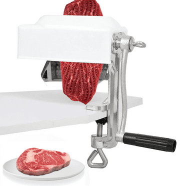 IAJXWI Meat Tenderizer Tool Manual Machine Heavy Duty Rolling Clamp-on Meat Cuber Tenderizer Kitchen Tool for Beef and Chicken