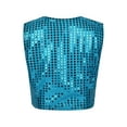 thumbnail image 5 of vastwit Kids Girls Boys Sequins Vest Tops Hip Hop Jazz Dance Sleeveless Button Waistcoat Jacket Light Blue 14-15, 5 of 7