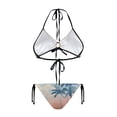 thumbnail image 2 of Uourmeti Vintage Tropical Palm Tree Halter Bikini Set - Sunset Gradient Two Piece Swimsuit with Tie Sides for Beach Vacations & Pool Parties, 2 of 9