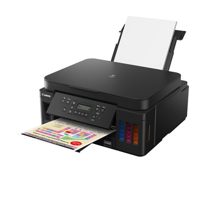 Canon PIXMA G6020 MegaTank - Multifunction printer - color - ink-jet - CISS - 8.5 in x 11.7 in (original) - Legal (media) - up to 13 ipm (printing) - 350 sheets - USB 2.0, LAN, Wi-Fi(n) - with Canon InstantExchange