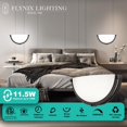 13 inch Dimmable LED Wall Sconce, Half Moon Wall Light Fixture, 3000K