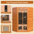 thumbnail image 5 of Enyopro 2-3 Person Home Sauna, Far Infrared Wooden Sauna Room, Canadian Hemlock Indoor Corner Sauna Spa, 2100W Fast Heating, 5 of 8